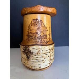 VTG Birch Wood Beer Stein Germany Black Forest